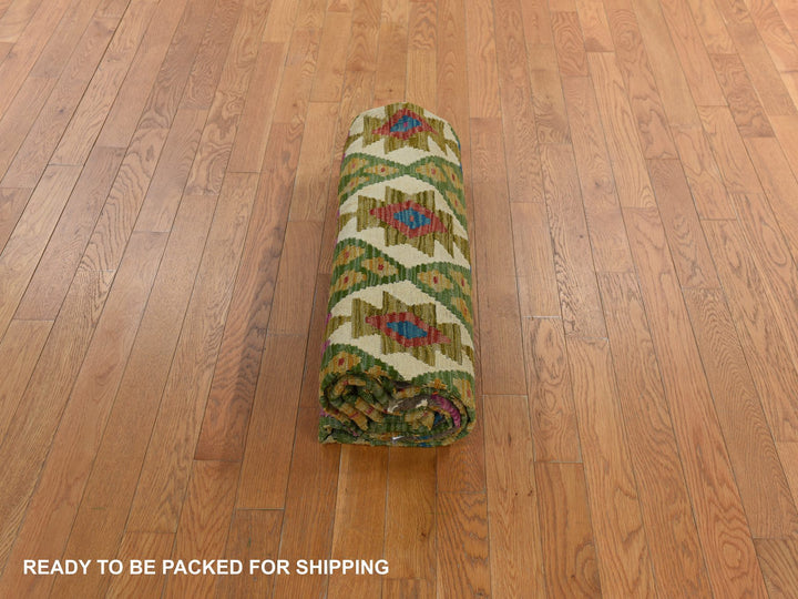 8'2" x 9'6" New Hand Woven Brown Wool Rectangle Oriental Rug - MOA10278343