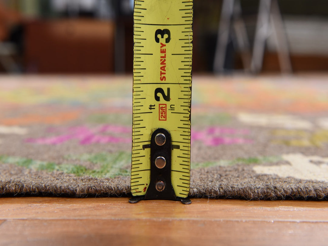 8'2" x 9'6" New Hand Woven Brown Wool Rectangle Oriental Rug - MOA10278343