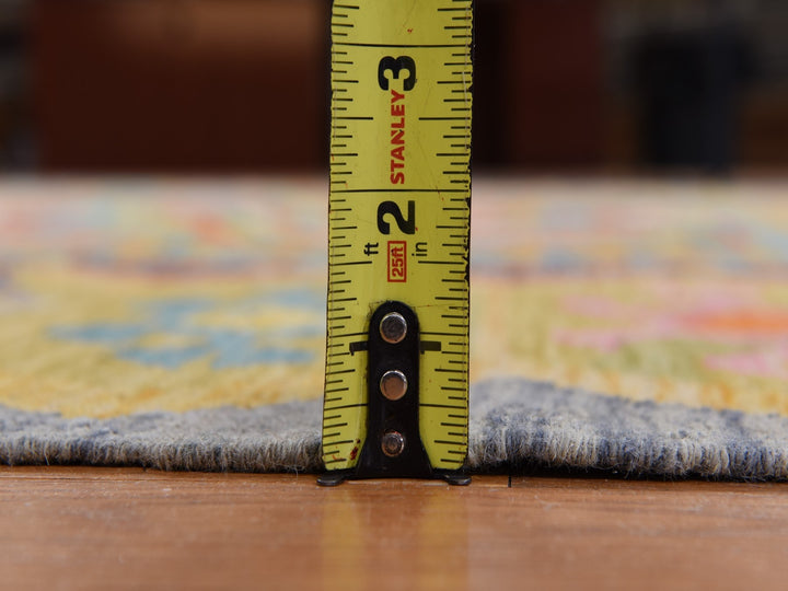 8'3" x 11'2" New Hand Woven Green Wool Rectangle Oriental Rug - MOA10278345