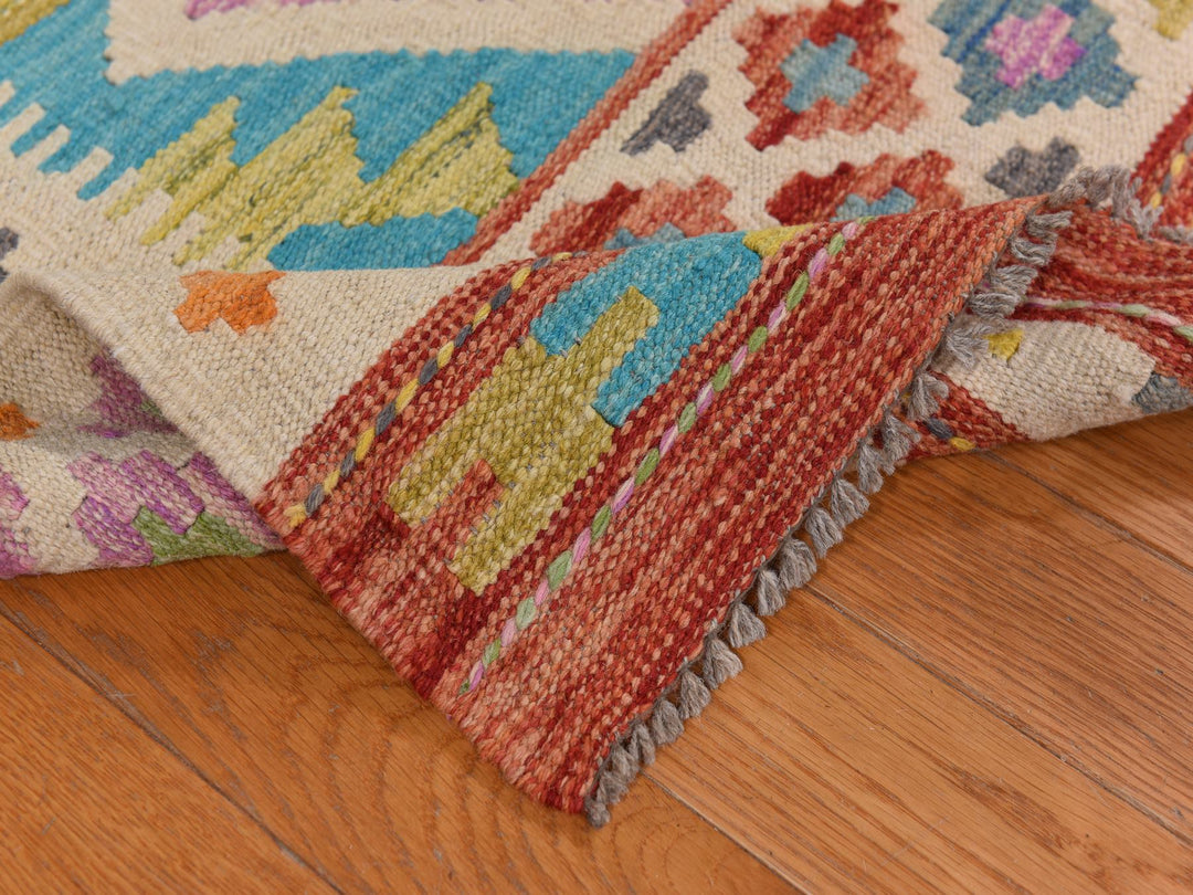 8'4" x 10'10" New Hand Woven Ivory Wool Rectangle Oriental Rug - MOA10278346