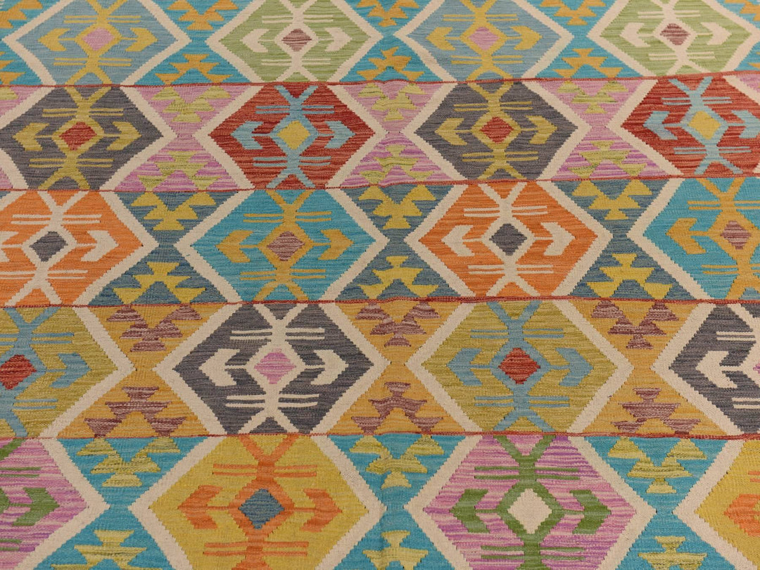 8'4" x 10'10" New Hand Woven Ivory Wool Rectangle Oriental Rug - MOA10278346