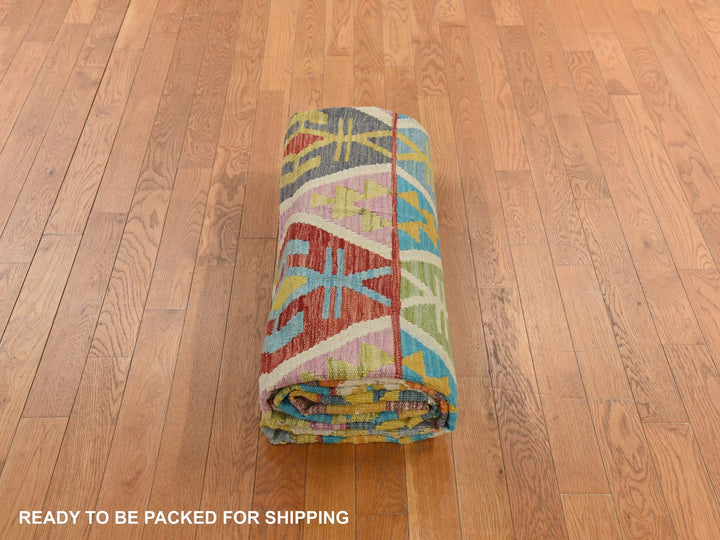 8'4" x 10'10" New Hand Woven Ivory Wool Rectangle Oriental Rug - MOA10278346