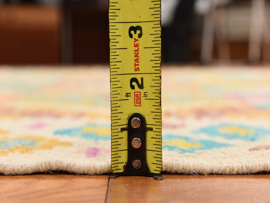 8'4" x 10'10" New Hand Woven Ivory Wool Rectangle Oriental Rug - MOA10278346