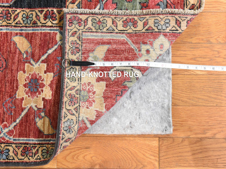 8'10" x 11'10" New Hand Knotted Grey Wool Rectangle Oriental Rug - MOA10278488