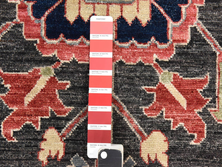 8'10" x 11'10" New Hand Knotted Grey Wool Rectangle Oriental Rug - MOA10278488