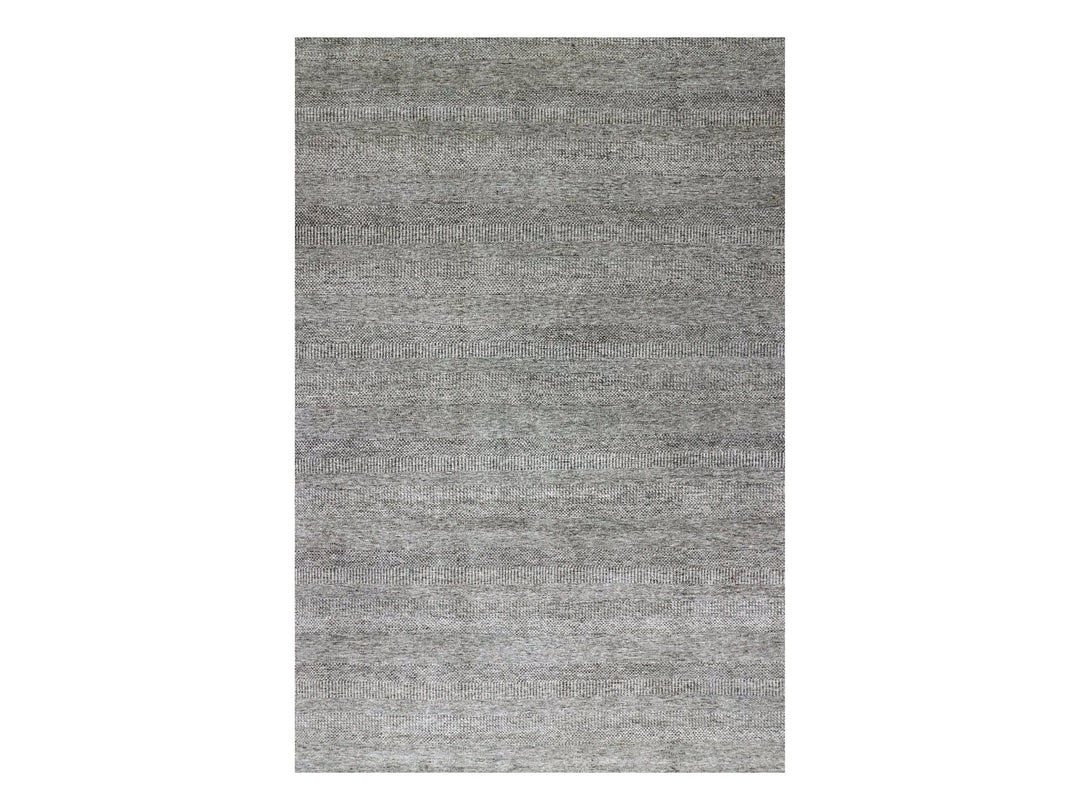 12'1" x 18'2" New Hand Knotted Grey Wool Rectangle Oriental Rug - MOA10279450