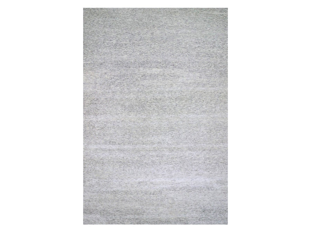 13'11" x 18'0" New Hand Knotted Grey Wool Rectangle Oriental Rug - MOA10279510