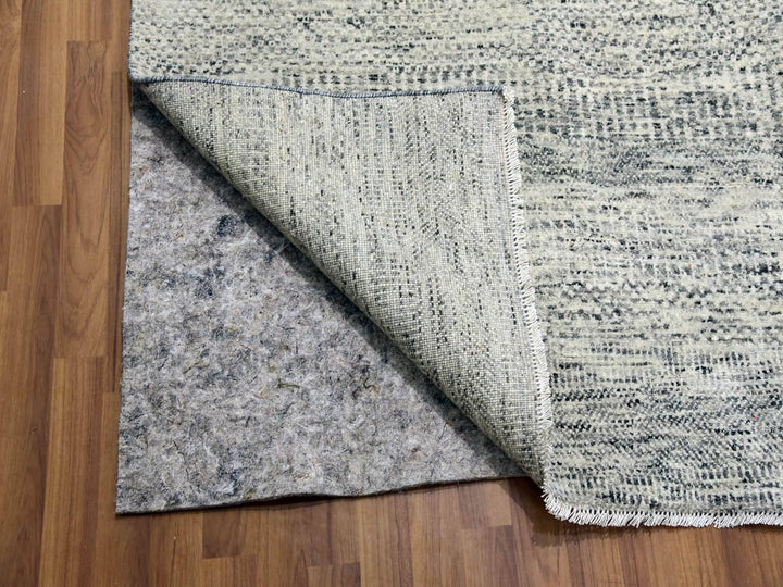 13'11" x 18'0" New Hand Knotted Grey Wool Rectangle Oriental Rug - MOA10279510