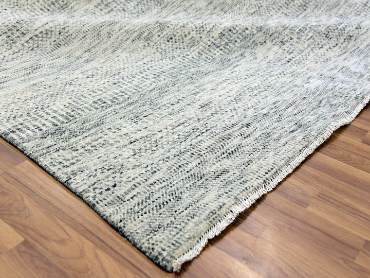 13'11" x 18'0" New Hand Knotted Grey Wool Rectangle Oriental Rug - MOA10279510