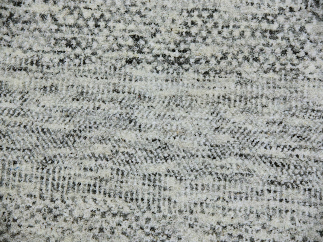 13'11" x 18'0" New Hand Knotted Grey Wool Rectangle Oriental Rug - MOA10279510