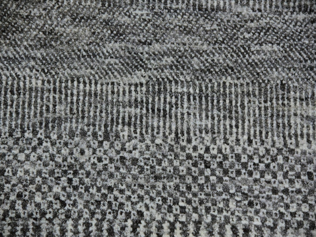 14'1" x 18'2" New Hand Knotted Grey Wool Rectangle Oriental Rug - MOA10279588