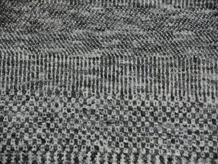 14'1" x 18'2" New Hand Knotted Grey Wool Rectangle Oriental Rug - MOA10279588