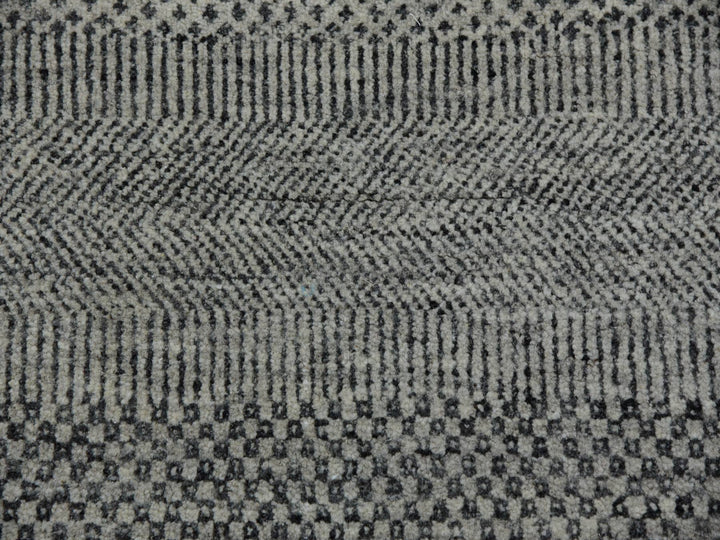 13'11" x 18'1" New Hand Knotted Grey Wool Rectangle Oriental Rug - MOA10279692