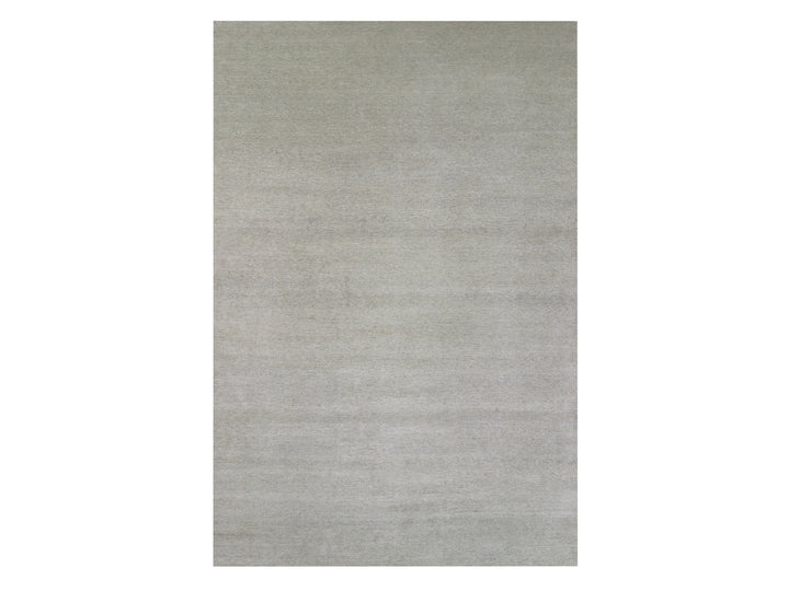 11'10" x 18'0" New Hand Knotted Grey Wool Rectangle Oriental Rug - MOA10279712