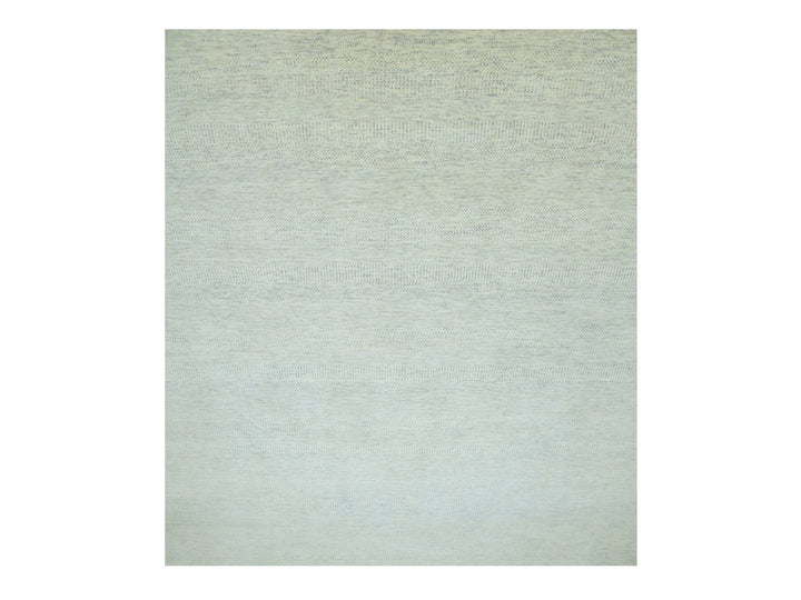 14'1" x 15'11" New Hand Knotted Grey Wool Rectangle Oriental Rug - MOA10279762