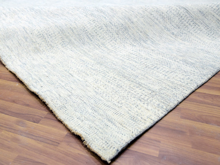 14'1" x 15'11" New Hand Knotted Grey Wool Rectangle Oriental Rug - MOA10279762