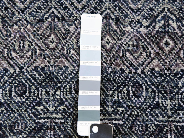 12'1" x 15'2" New Hand Knotted Grey Wool Rectangle Oriental Rug - MOA10279773