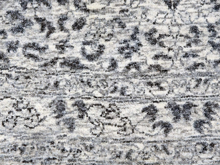 13'10" x 13'10" New Hand Knotted Ivory Wool Round Oriental Rug - MOA10279775