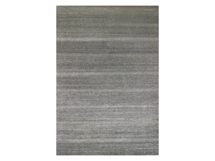 12'0" x 17'10" New Hand Knotted Grey Wool Rectangle Oriental Rug - MOA10279869