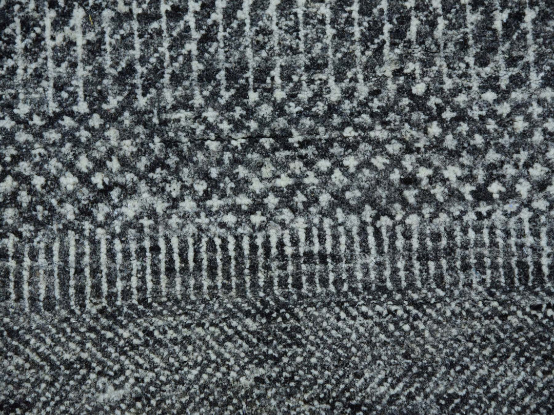 12'0" x 17'10" New Hand Knotted Grey Wool Rectangle Oriental Rug - MOA10279869