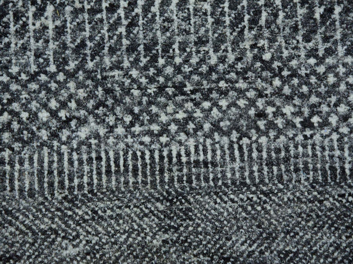 12'0" x 17'10" New Hand Knotted Grey Wool Rectangle Oriental Rug - MOA10279869