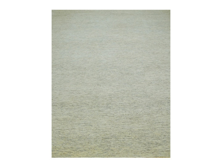 11'11" x 14'11" New Hand Knotted Ivory Wool Rectangle Oriental Rug - MOA10279973