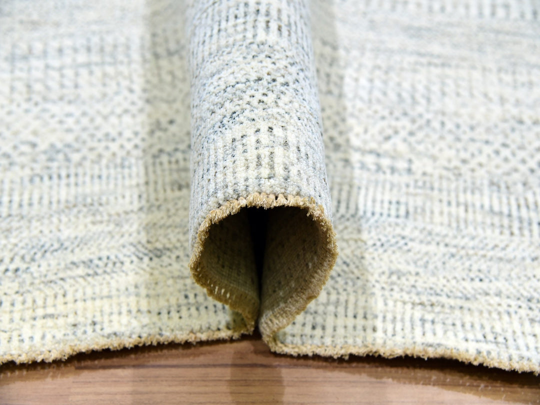 11'11" x 14'11" New Hand Knotted Ivory Wool Rectangle Oriental Rug - MOA10279973