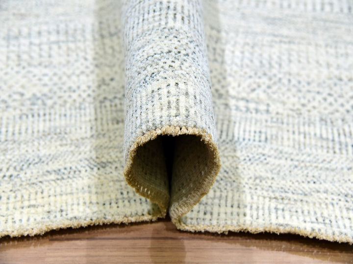 11'11" x 14'11" New Hand Knotted Ivory Wool Rectangle Oriental Rug - MOA10279973