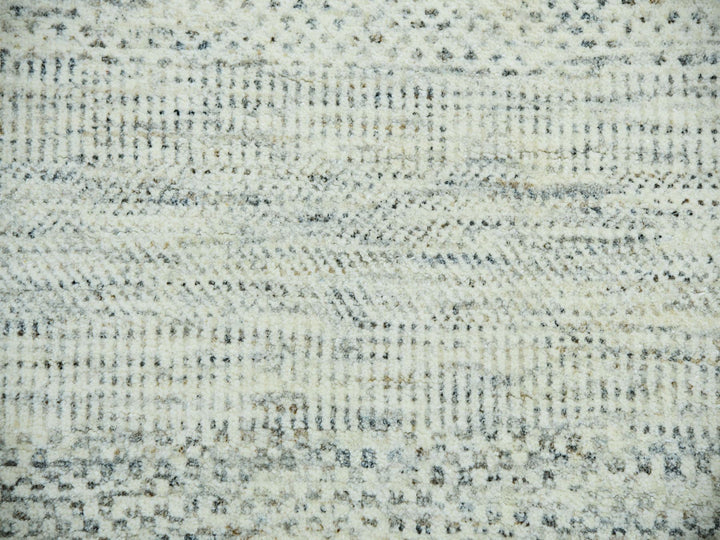 14'1" x 14'2" New Hand Knotted Ivory Wool Square Oriental Rug - MOA10279974