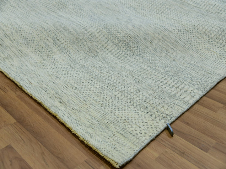 14'0" x 18'1" New Hand Knotted Ivory Wool Rectangle Oriental Rug - MOA10279980