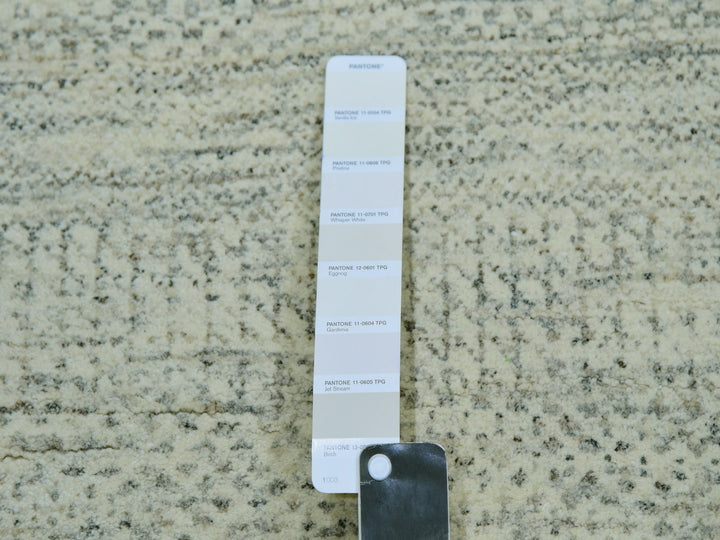 14'0" x 18'1" New Hand Knotted Ivory Wool Rectangle Oriental Rug - MOA10279980