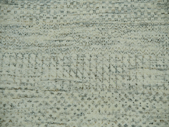 14'0" x 18'1" New Hand Knotted Ivory Wool Rectangle Oriental Rug - MOA10279980