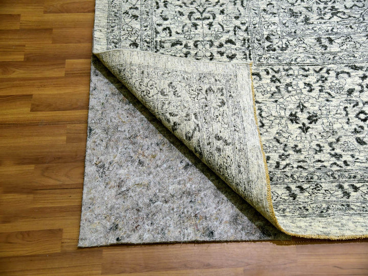 14'1" x 17'9" New Hand Knotted Ivory Wool Rectangle Oriental Rug - MOA10279982