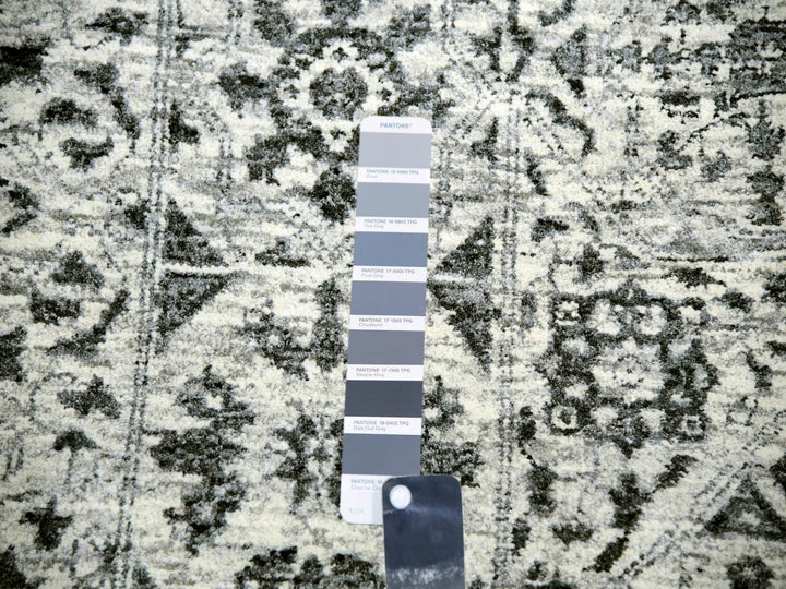 14'1" x 17'9" New Hand Knotted Ivory Wool Rectangle Oriental Rug - MOA10279982