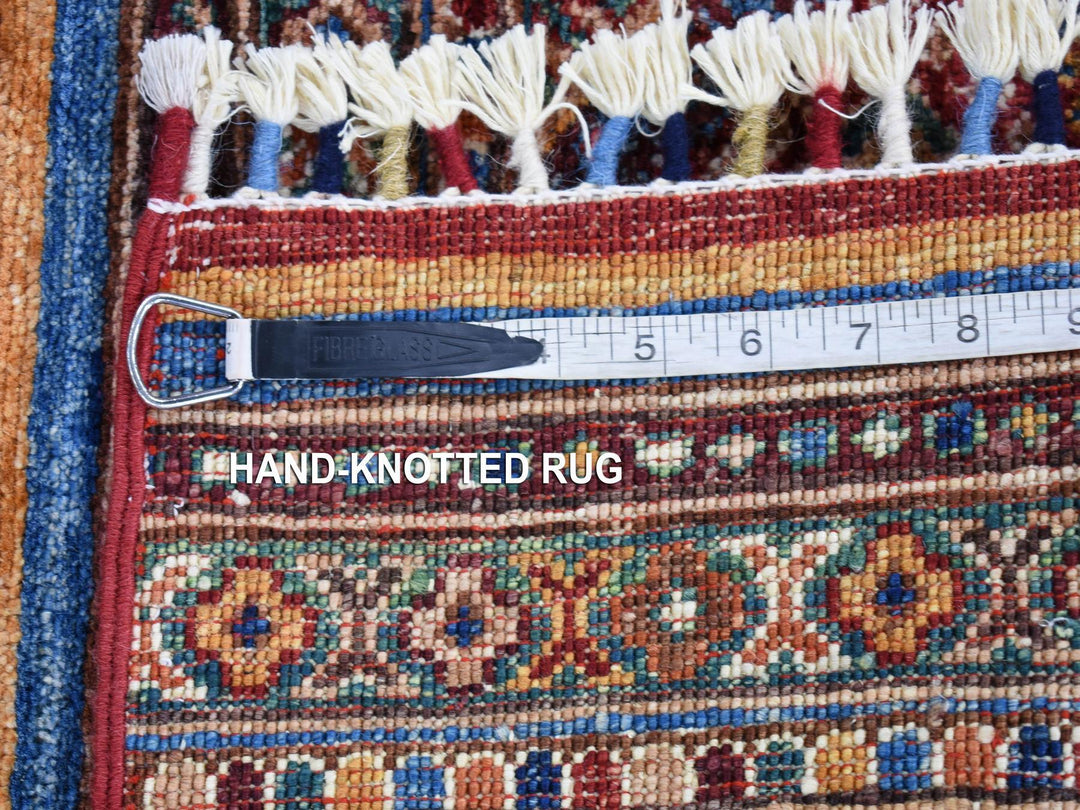 3'5" x 5'0" New Hand Knotted Red Wool Rectangle Oriental Rug - MOA10280212