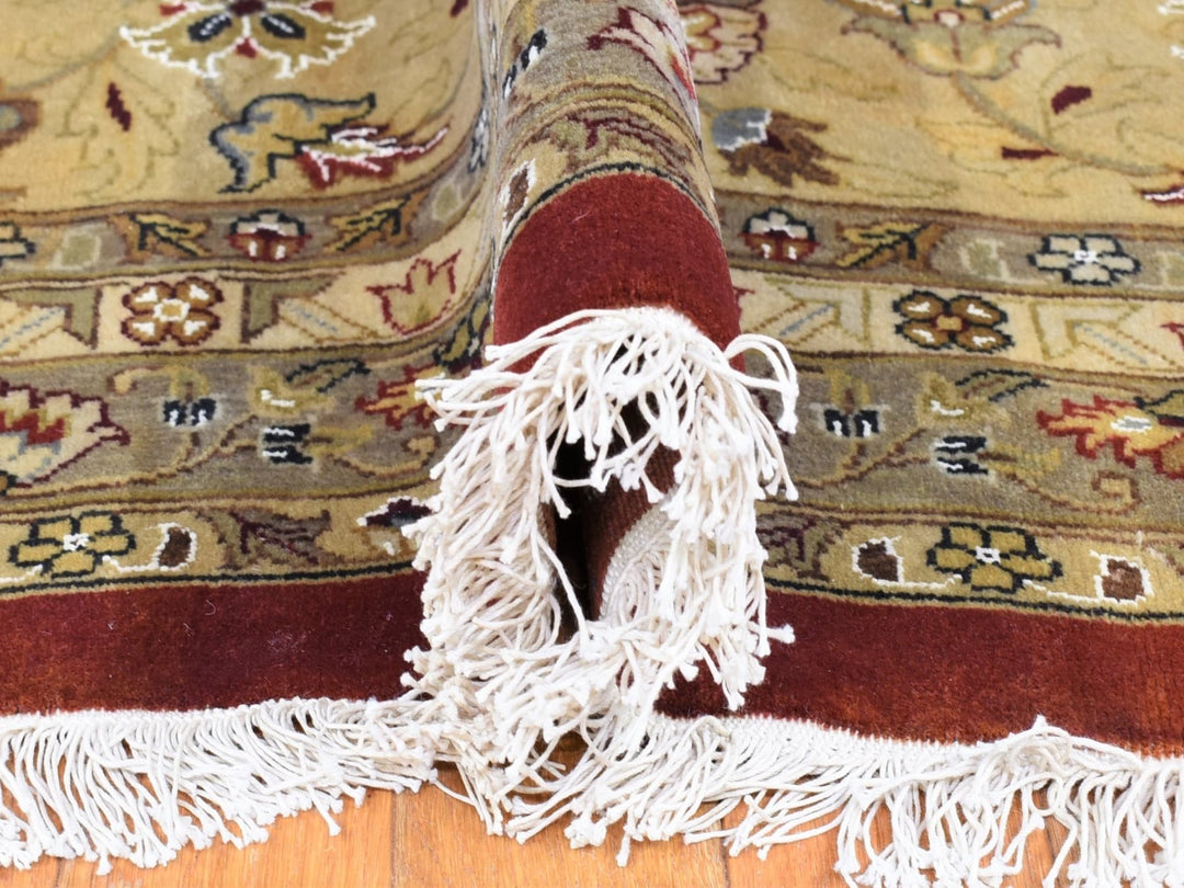 12'3" x 17'9" New Hand Knotted Red Wool & Silk Rectangle Oriental Rug - MOA10280220