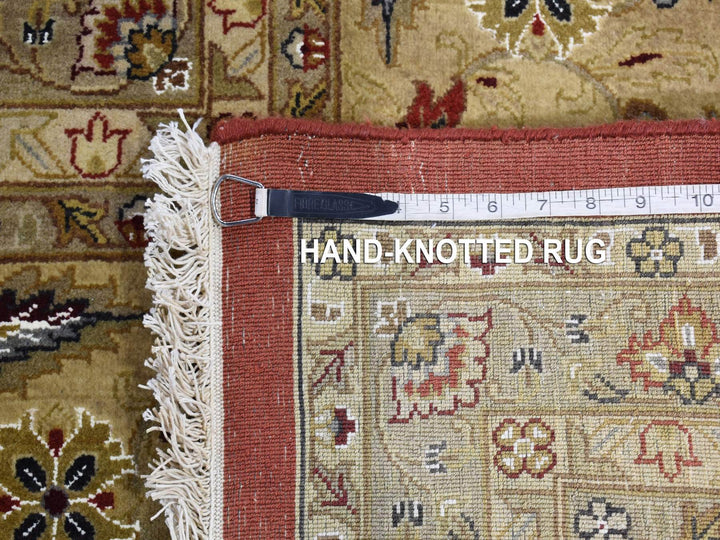 12'3" x 17'9" New Hand Knotted Red Wool & Silk Rectangle Oriental Rug - MOA10280220