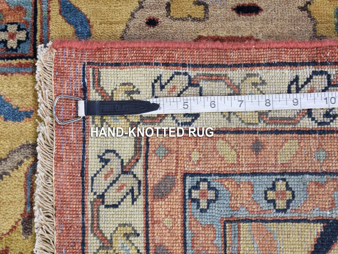 12'0" x 14'10" New Hand Knotted Red Wool Rectangle Oriental Rug - MOA10280223