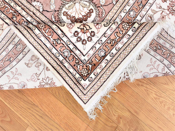 12'0" x 18'4" New Hand Knotted Red Silk & Cotton Blend Rectangle Oriental Rug - MOA10280231