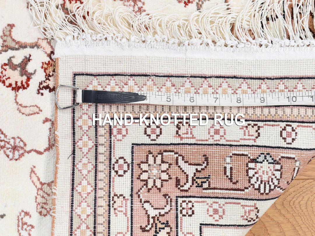 12'0" x 18'4" New Hand Knotted Red Silk & Cotton Blend Rectangle Oriental Rug - MOA10280231