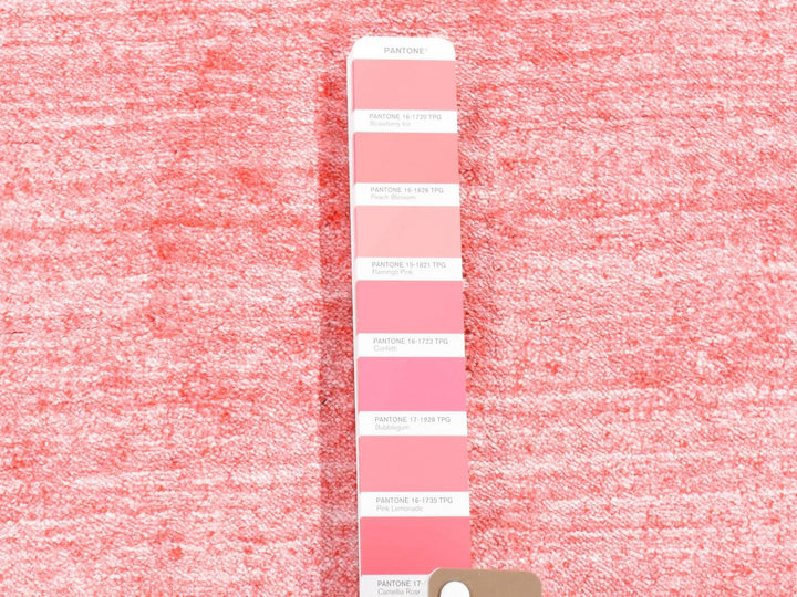 2'6" x 17'10" New Hand Loomed Pink Wool & Art Silk Runner Oriental Rug - MOA10280238