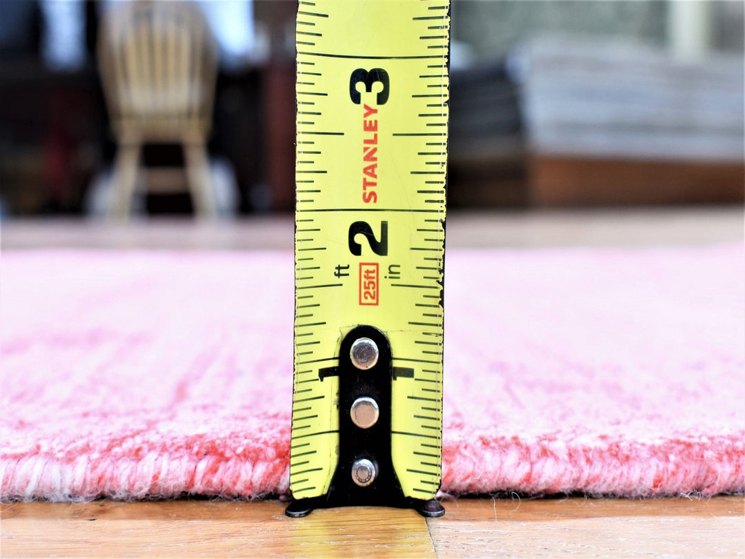 2'6" x 17'10" New Hand Loomed Pink Wool & Art Silk Runner Oriental Rug - MOA10280238