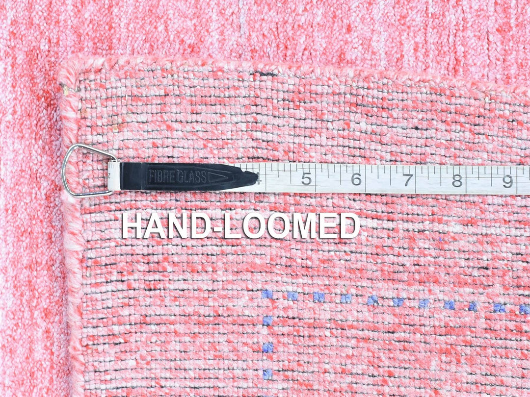 2'6" x 17'10" New Hand Loomed Pink Wool & Art Silk Runner Oriental Rug - MOA10280238