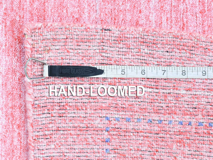 2'6" x 17'10" New Hand Loomed Pink Wool & Art Silk Runner Oriental Rug - MOA10280238