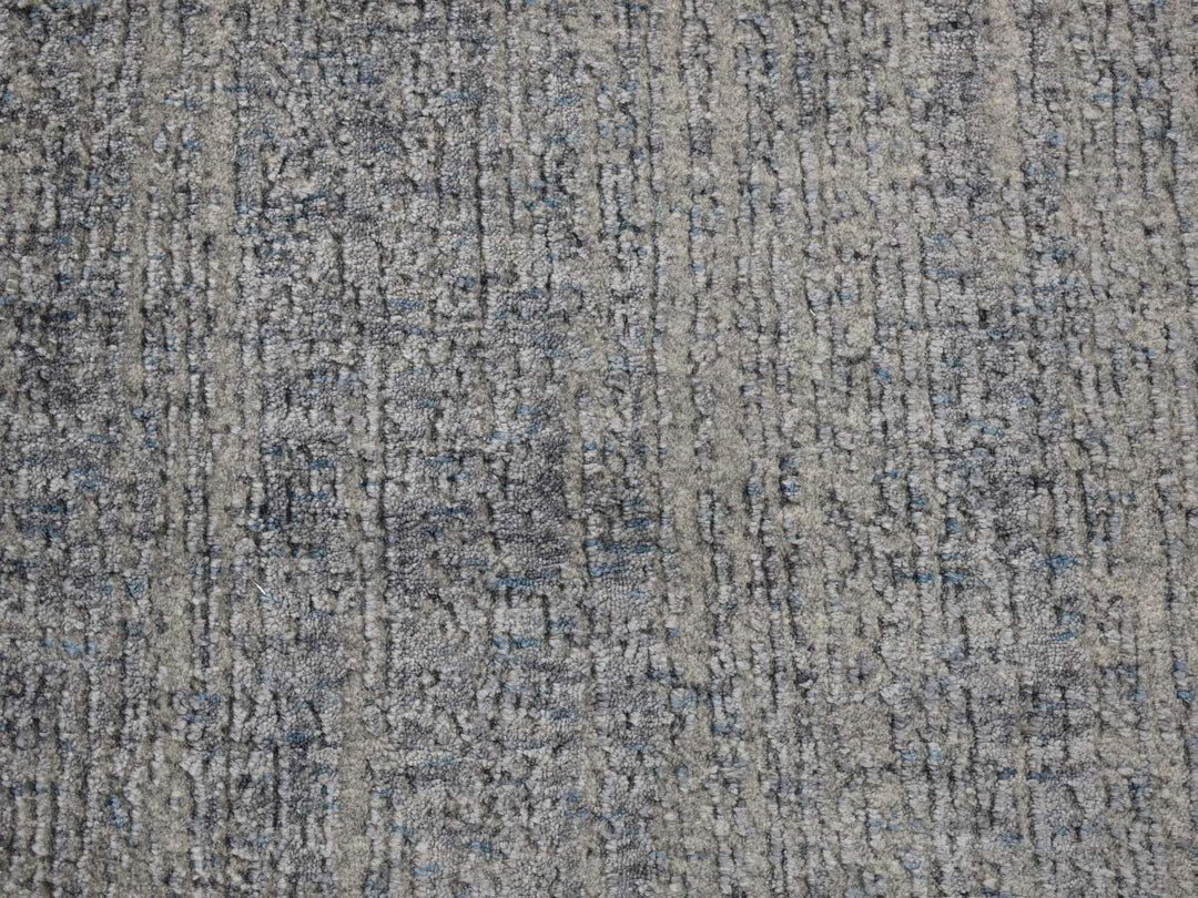 2'5" x 10'8" New Hand Loomed Blue Wool & Art Silk Runner Oriental Rug - MOA10280277