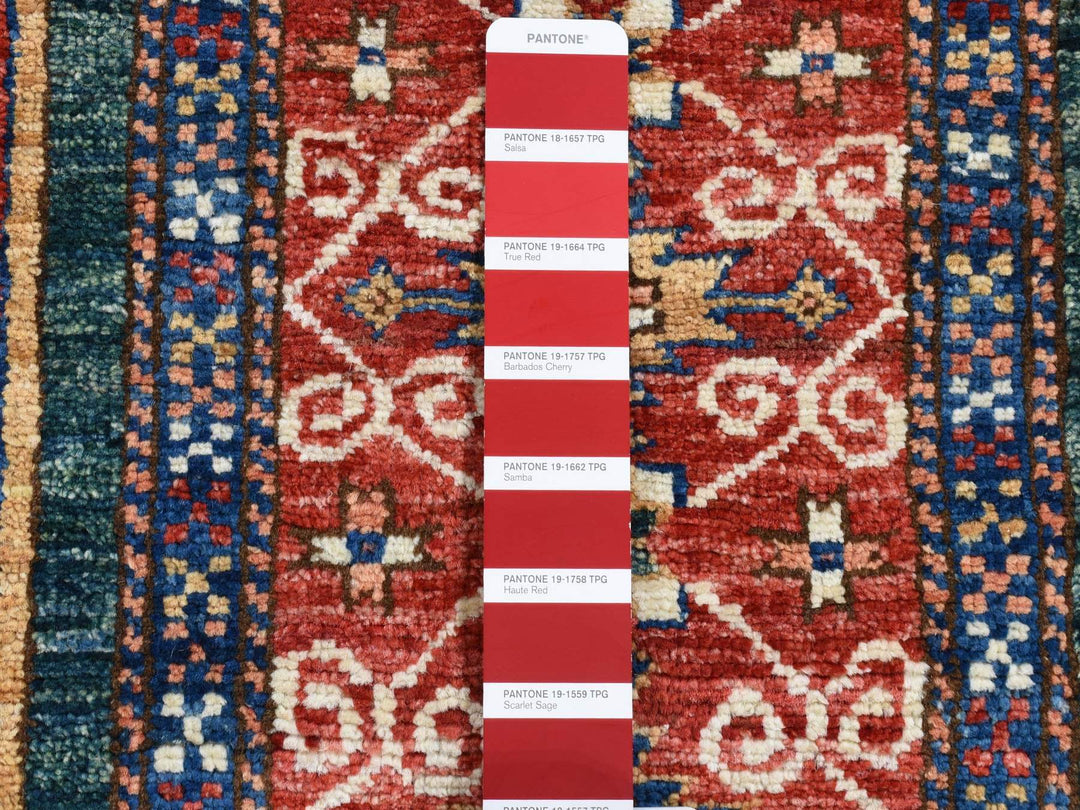 5'4" x 7'9" New Hand Knotted Green Wool Rectangle Oriental Rug - MOA10280319