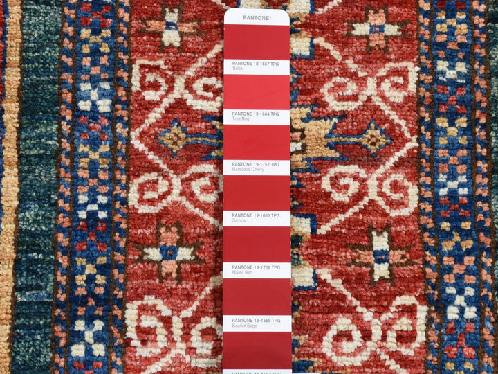 5'4" x 7'9" New Hand Knotted Green Wool Rectangle Oriental Rug - MOA10280319