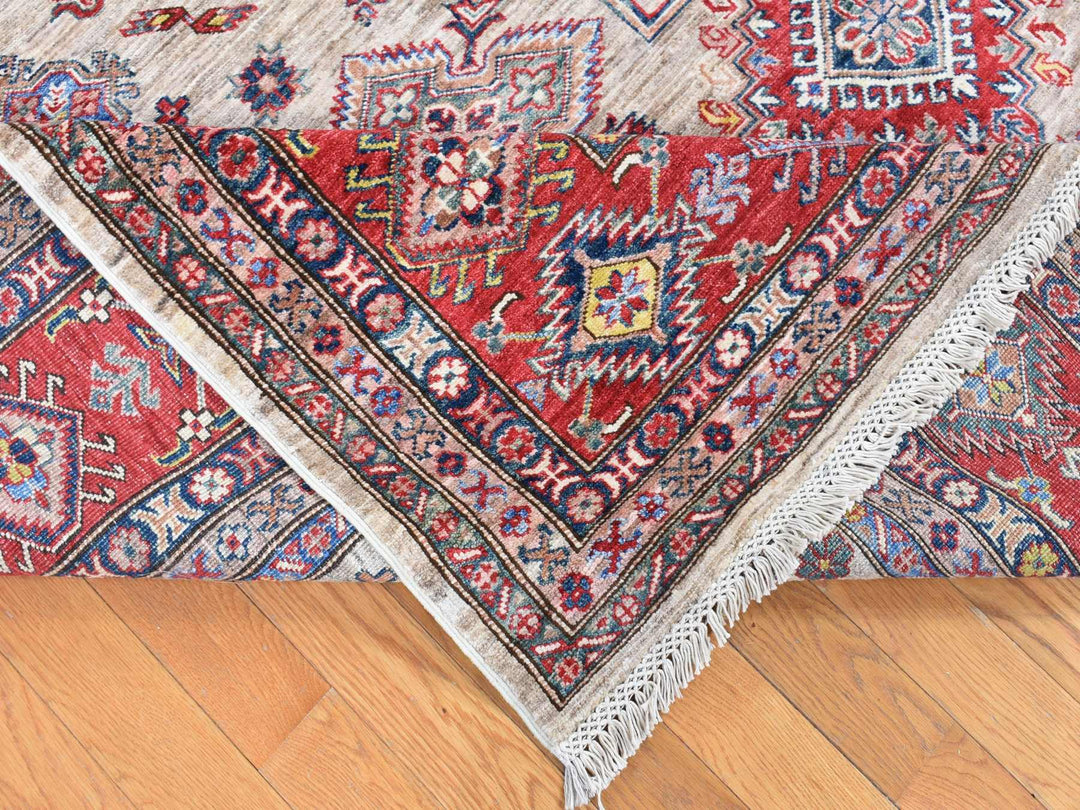 8'4" x 10'2" New Hand Knotted Beige Wool Rectangle Oriental Rug - MOA10280323
