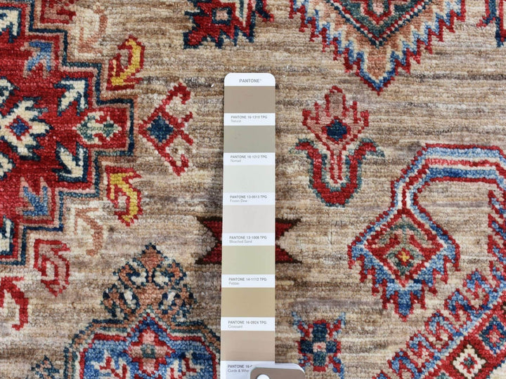 8'4" x 10'2" New Hand Knotted Beige Wool Rectangle Oriental Rug - MOA10280323