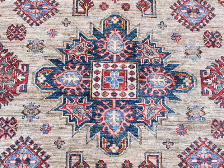 8'4" x 10'2" New Hand Knotted Beige Wool Rectangle Oriental Rug - MOA10280323